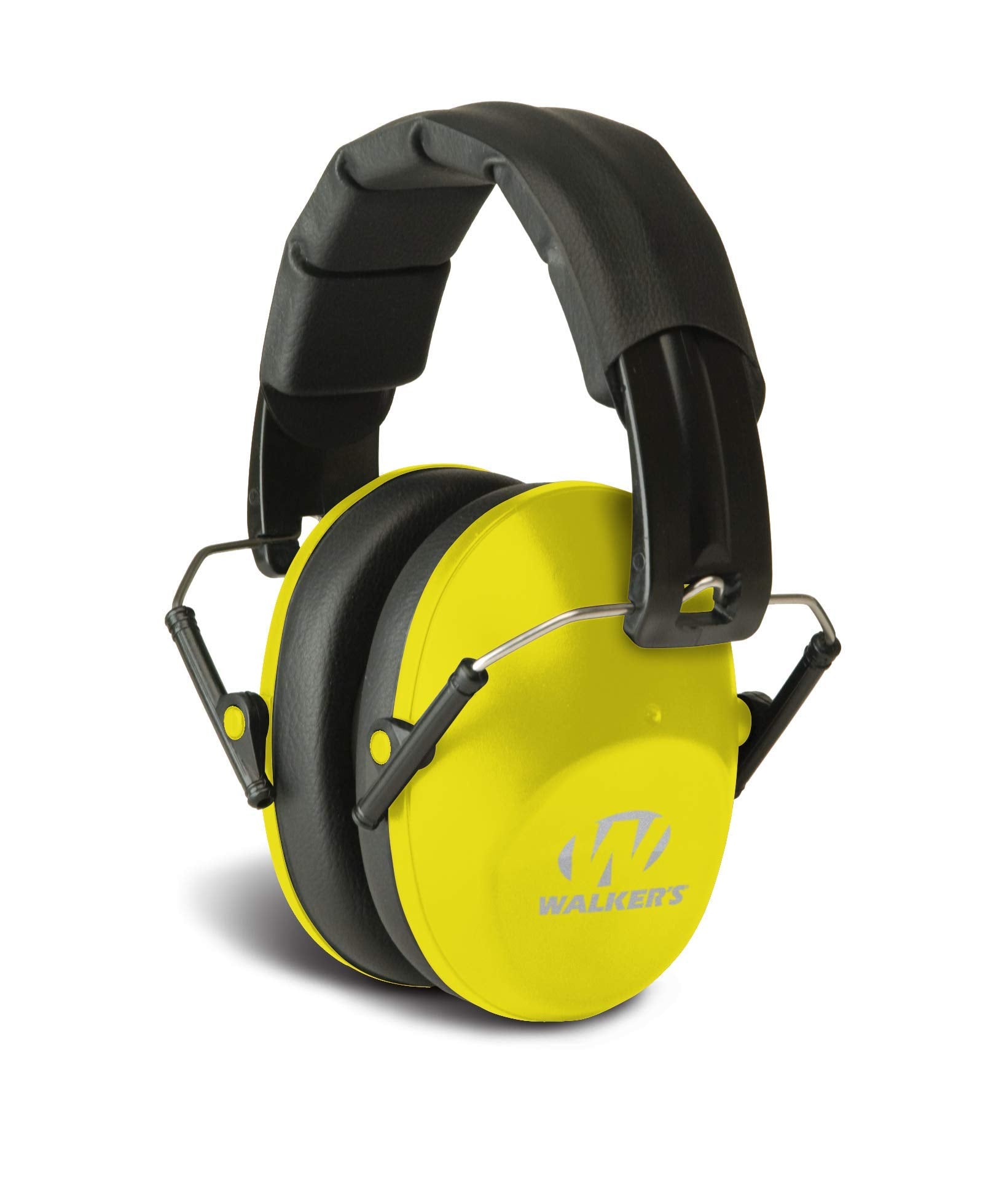 Walker's Lightweight Unisex Adult's Foldable Hearing Protection 22 dB Noise Reduction Pro Low-Profile Folding Passive Earmuffs, Yellow