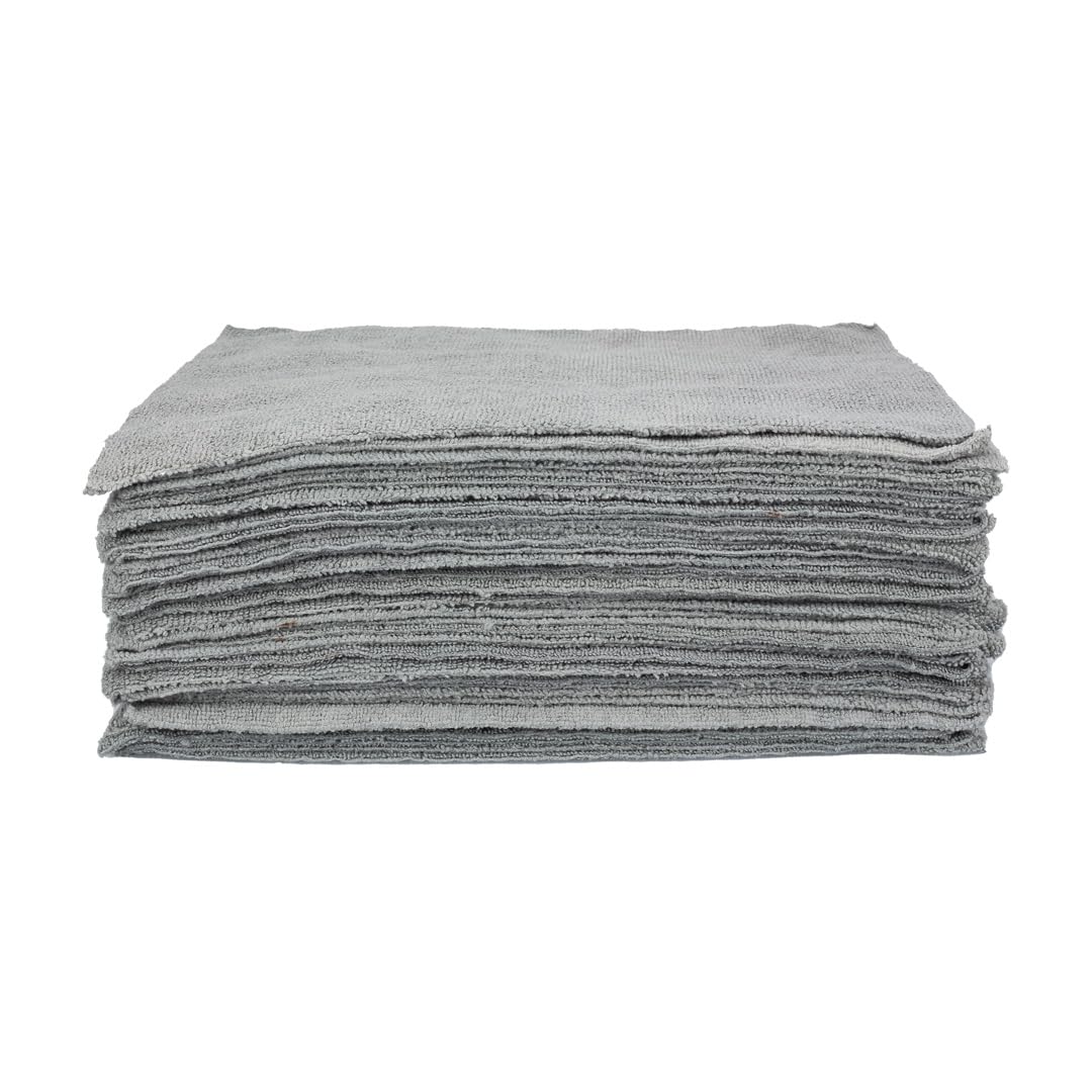 50-Pack Maxshine Universal Microfiber Edgeless Utility Towels 12”x12” (260GSM) | Lint-Free, Scratch-Free Cleaning Cloths for Auto, Boat, Marine, Garage, Home & Professional Detailing Use