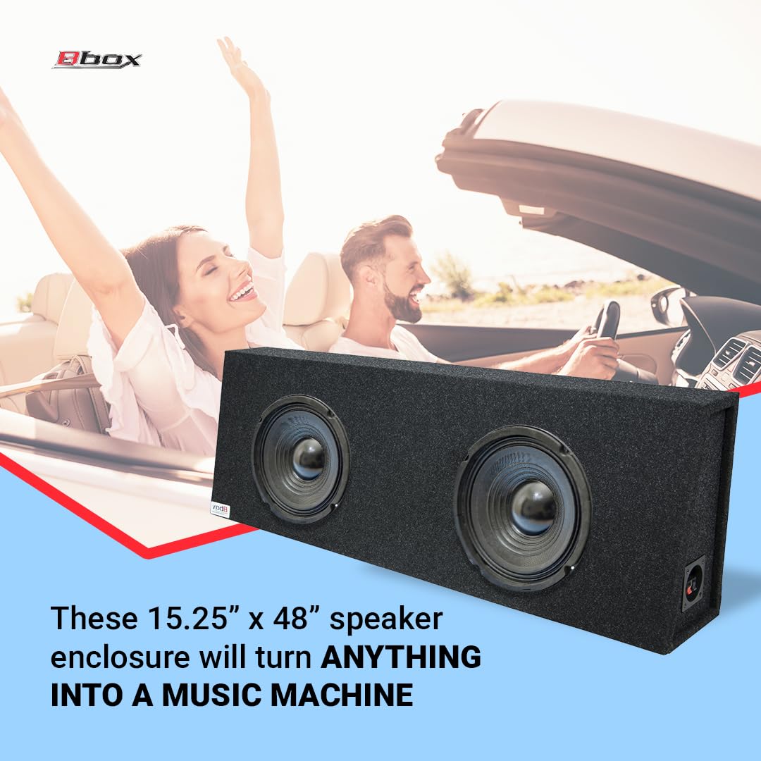 Dual Sealed Bbox 12 Inch Subwoofer Enclosure - Pro Series Dual Sealed Car Subwoofer Boxes & Enclosures - Premium Subwoofer Box Improves Audio Quality, Sound & Bass - Spring Terminals