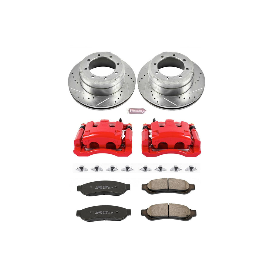 Power Stop Z23 Evolution Sport KC4569A 1-Click Brake Kit with Powder Coated Calipers (Brake Pads, Drilled/Slotted Rotors) For Dodge Journey 2009-2012 [Model Specific]