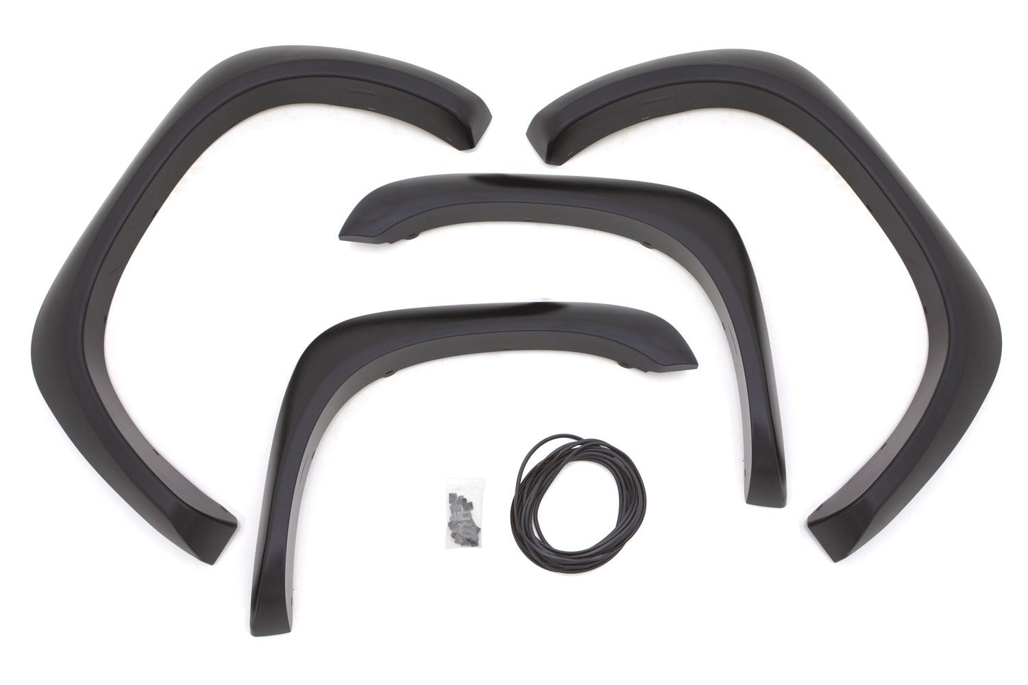 Lund Elite Series EX203T Black Extra Wide Style Textured Front and Rear Fender Flare - 4 Piece