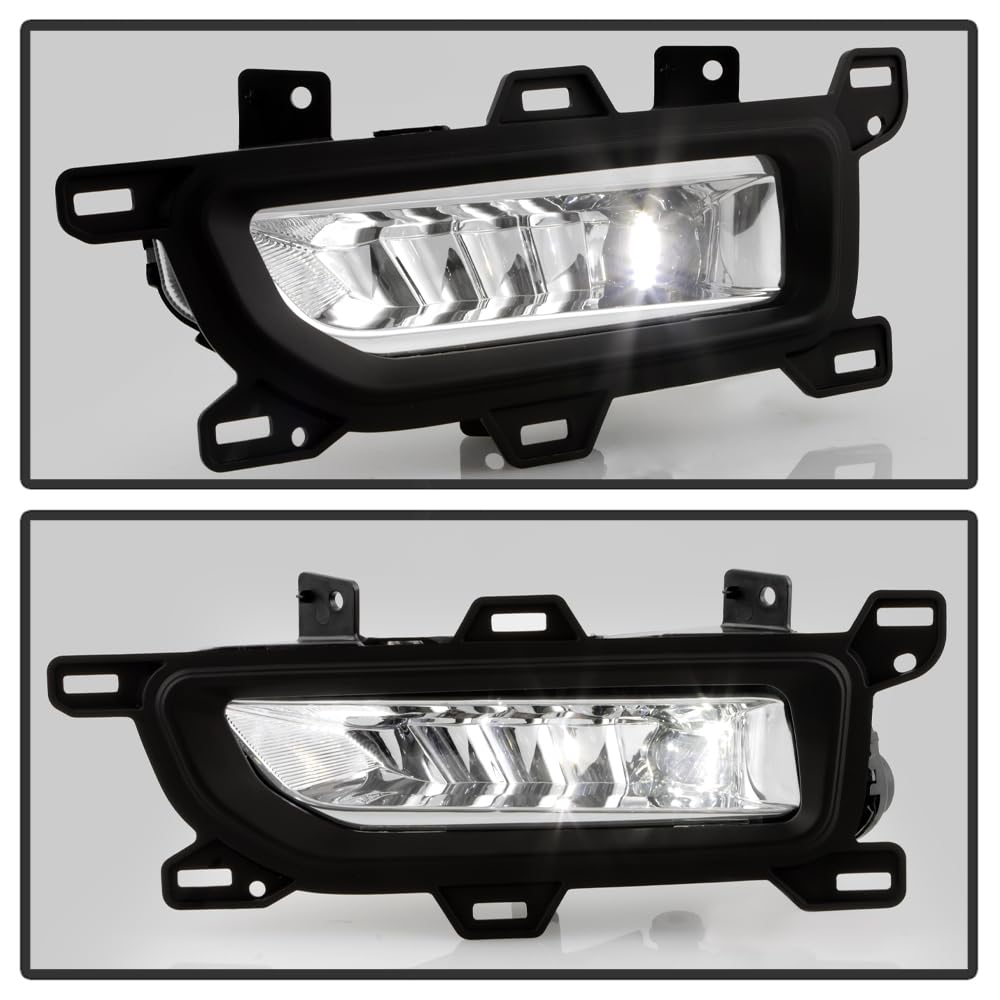 Nissan Titan 2020-2022 Fog Lights OEM Style w/Switch - Spyder (Bulbs Size - 5W LED) - Clear