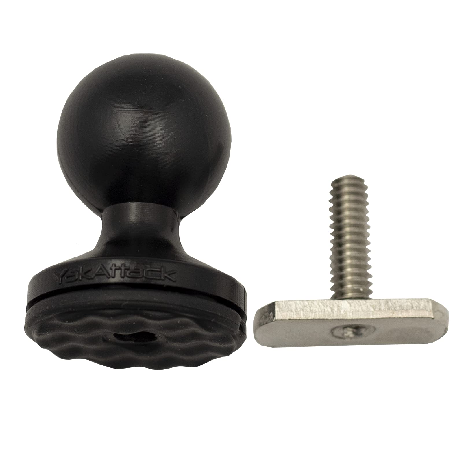 1” ScrewBall YakAttack Track Mount | 1” Ball Mount for MightyMount, GearTrac & Most Kayak Track Systems | Rubber Washer for Secure Lock | Made in USA