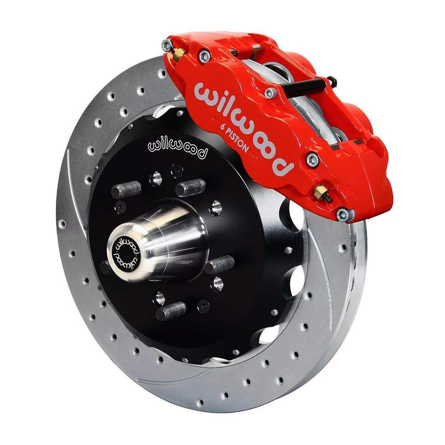 12.88" FNSL6R Hub Kit, Front Drill-Zinc, Red