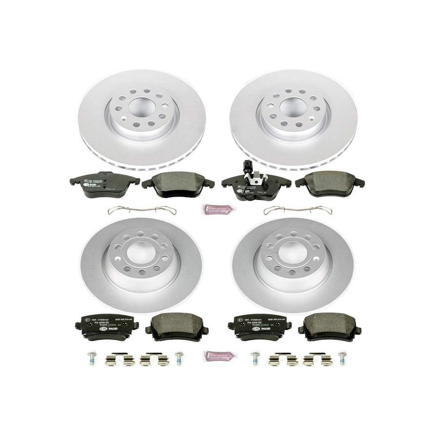 Power Stop ESK5802 Euro-Stop Front & Rear Brake Kit Volkswagen For Volkswagen Tiguan 2011 [Model Specific]