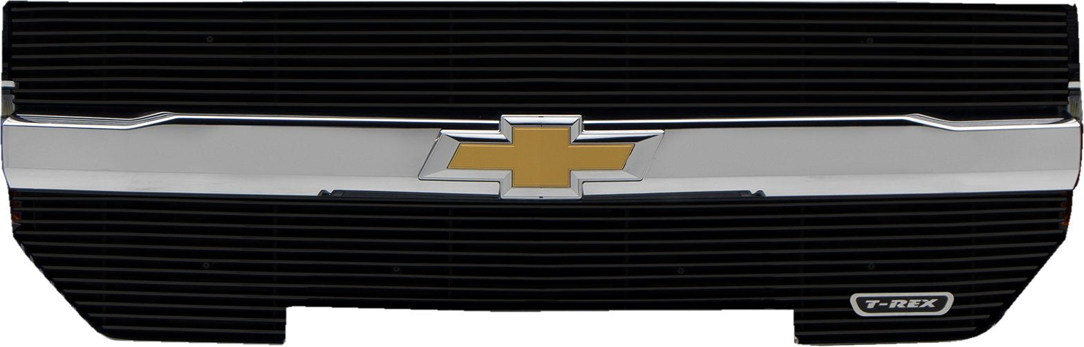 Laser Billet Grille, 2016-2018 Silverado 1500, Black, 2 Pc, Overlay - PN #6211271