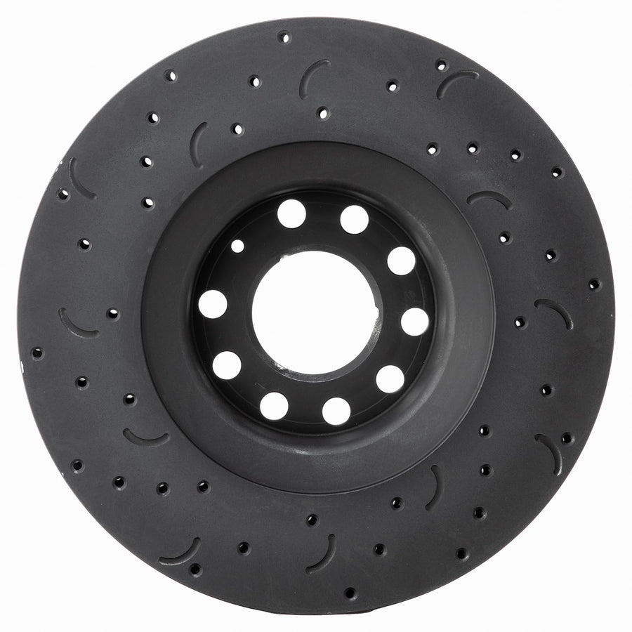 Talon Cross-Drilled and Slotted Vented Rotor, Hawk Performance Brakes, 12.6 in. Diameter, 1.82 in. Height
