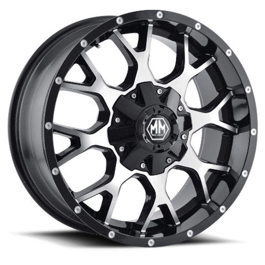 Warrior Mayhem Black/Machined Face Wheel 17" x 9" 6/139.7(6/135) 18 108.00 (Qty 1)