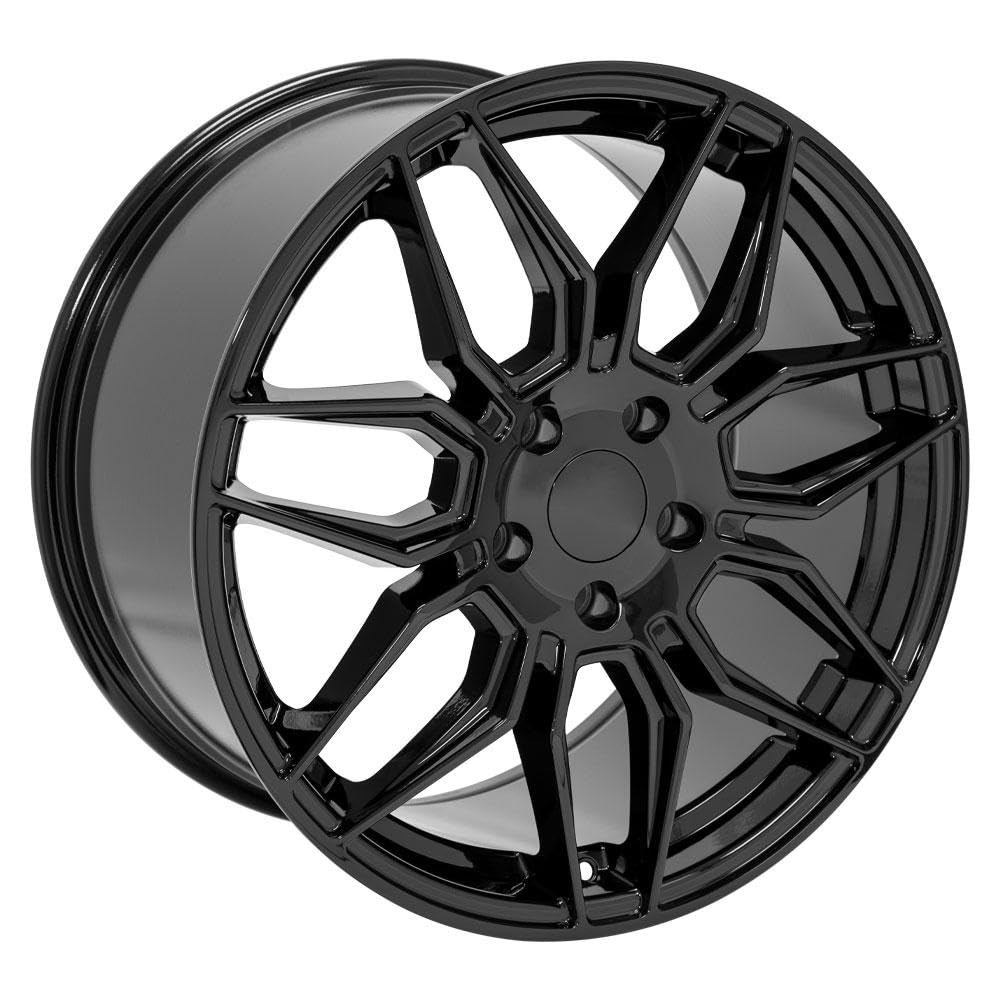 19 Inch OE Wheels CV03C Rim Fits Corvette C8 Z06 Style 5x120.65 19x10 Gloss Black - Hollander 95580 (1)