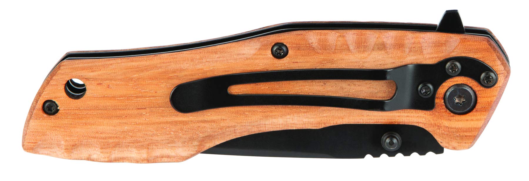 Zebrawood Performance Tool W9372 Folding Pocket Knife with Assisted Opening and Partially Serrated Blade (2 Pieces)