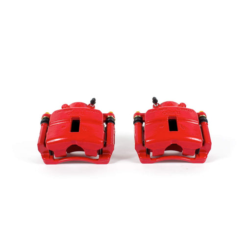 Power Stop S4882 Front Pair of High-Temp Red Powder Coated Calipers For Chrysler PT Cruiser 2003-2009, Dodge Neon 2003-2005 [Model Specific]