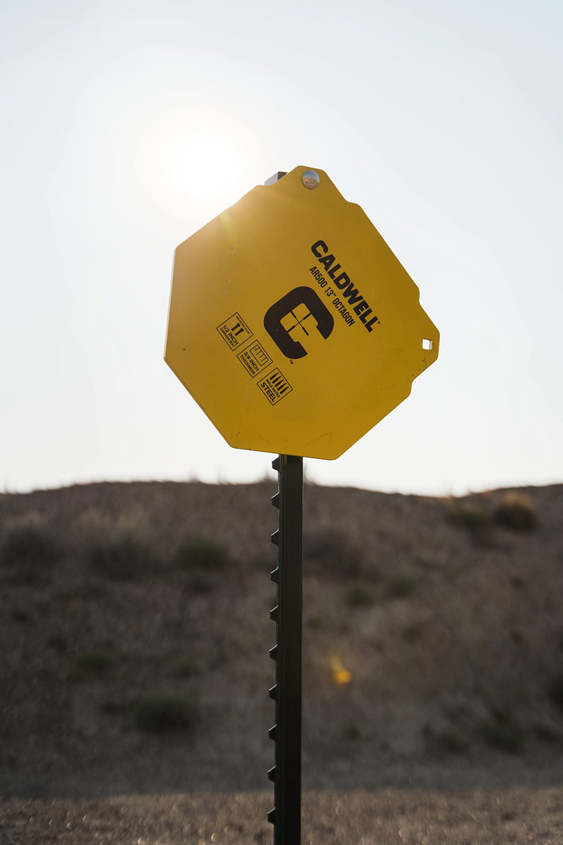 Caldwell AR500 High Caliber Steel Target 13" Octagon, 3/8" Thickness, Rifle Rated for Precision Shooting and Target Practice, Yellow