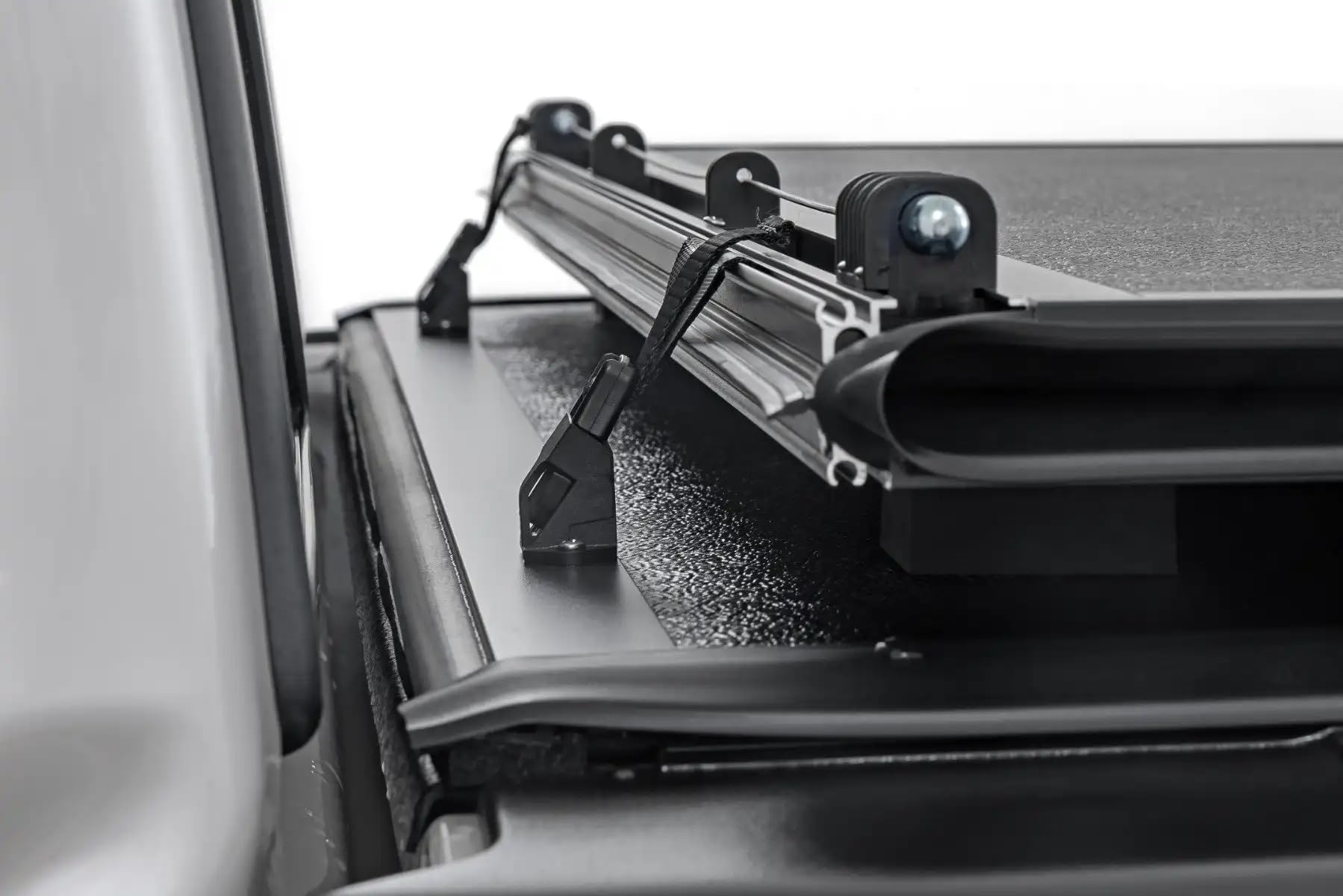Hard Tri-Fold Tonneau Cover Rough Country for Ford F-150 (2004-2014) - Low-Profile Aluminum Truck Bed Cover, Fits 5'7 Bed (66.7")