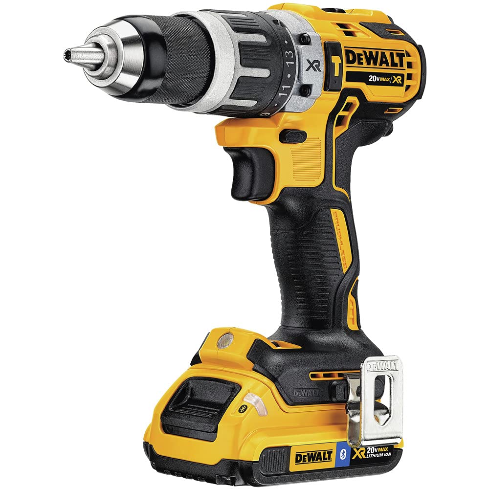DEWALT Brushless Impact Driver and 20V MAX XR Hammer Drill Combo Kit, Compact 2.0Ah (DCK287D2), Black