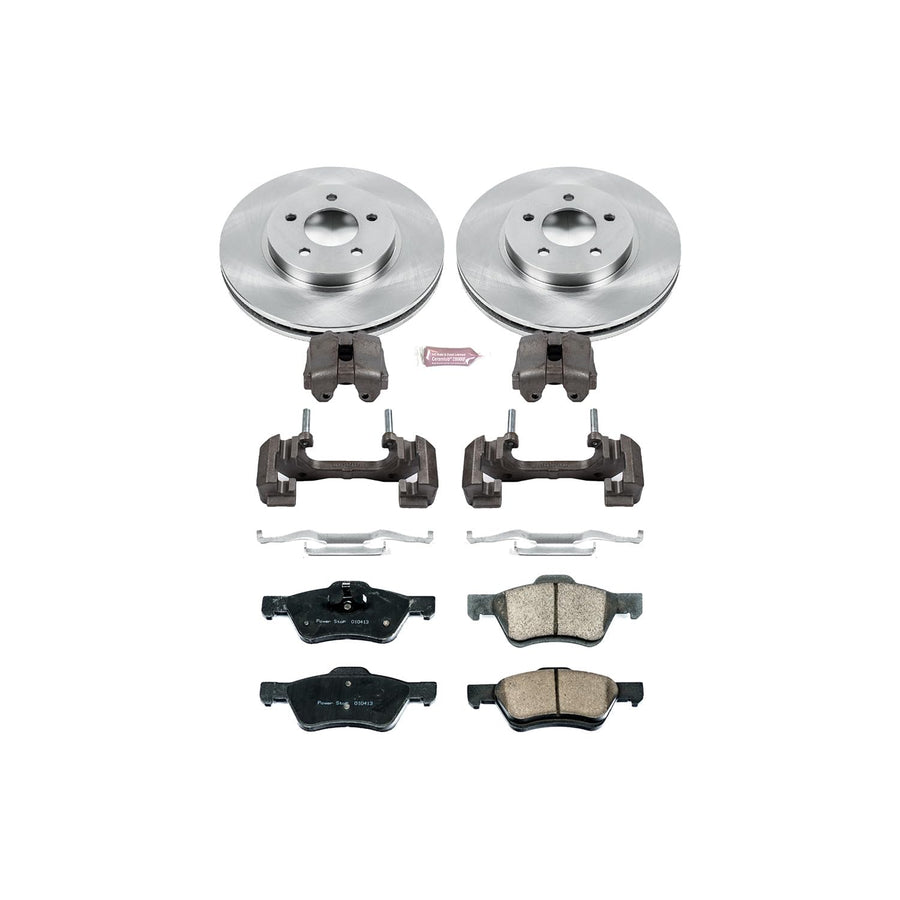 Power Stop KCOE5572 1-Click OE Replacement Brake Kit with Calipers For Ford Escape 2010-2012, Mazda Tribute 2010, Mercury Mariner 2010-2011 Autospecialty [Model Specific]