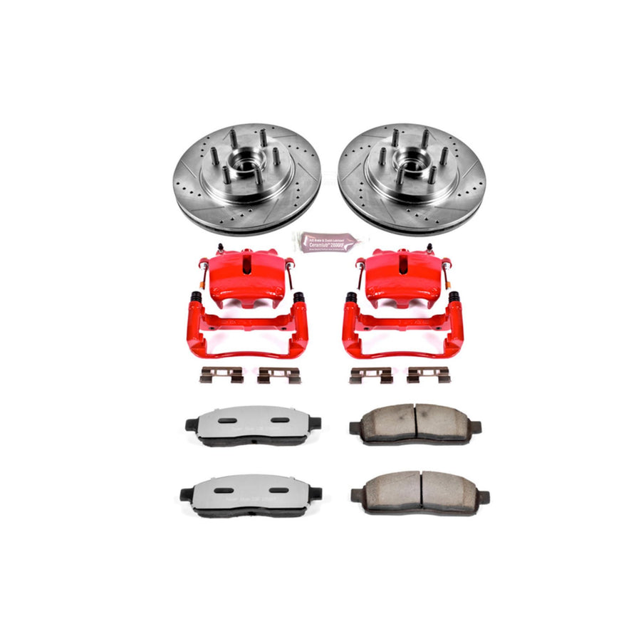 Power Stop Front KC1939A-36 Z36 Truck and Tow Brake Kit with Calipers For Ford F-150 2005-2008, Lincoln Mark LT 2006-2008 [Model Specific]