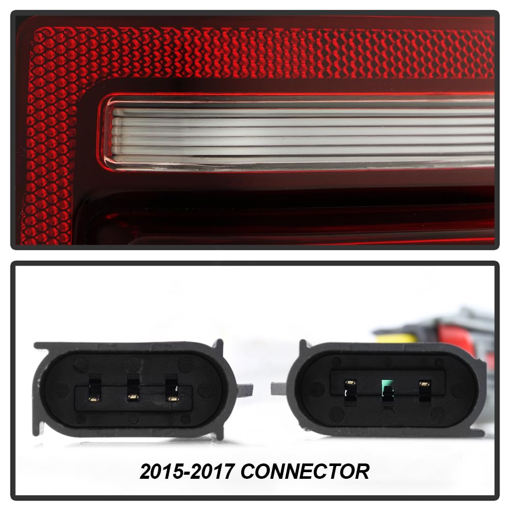 Ford F150 15-20 Halogen Fit (OE Plus Raptor BSD Style) LED Tail Lights - Red Smoke