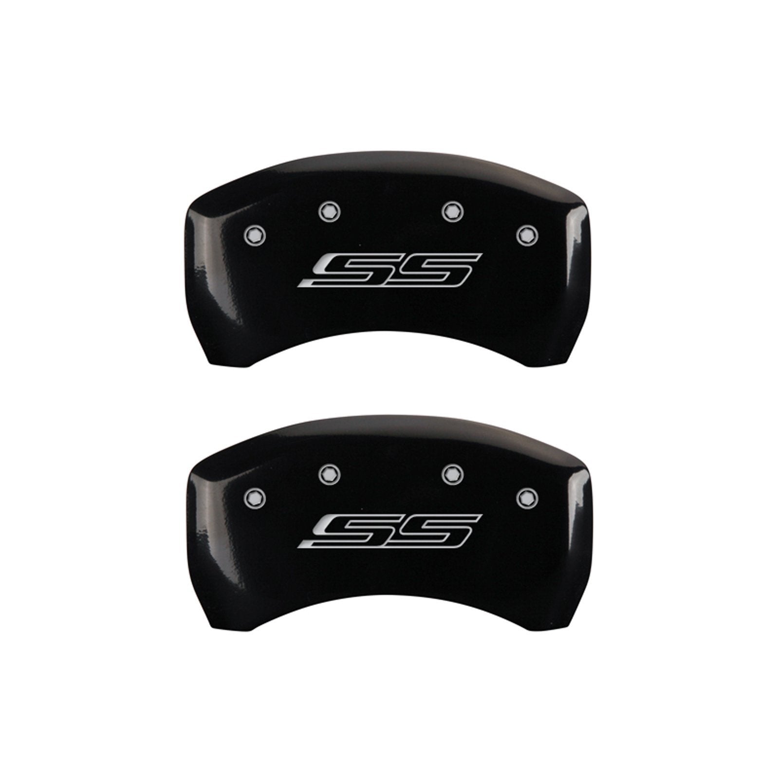 Caliper Covers MGP 14231SSS5BK with Black Powder Coat Finish, (Set of 4)