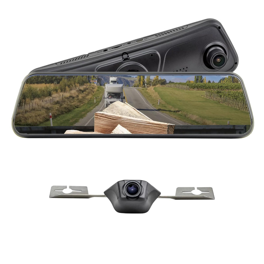 FullVUE Mirror Vision System Brandmotion FVMR-1191 fits 2019-2025 Silverado Sierra 1500 | Retains Standard Mirror Functionality with One Touch | Full Touchscreen for Easy Adjustments | Night Vision