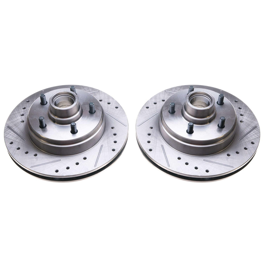 PowerStop Evolution AR8212XPR Performance Drilled And Slotted 1-Piece Front Brake Rotors