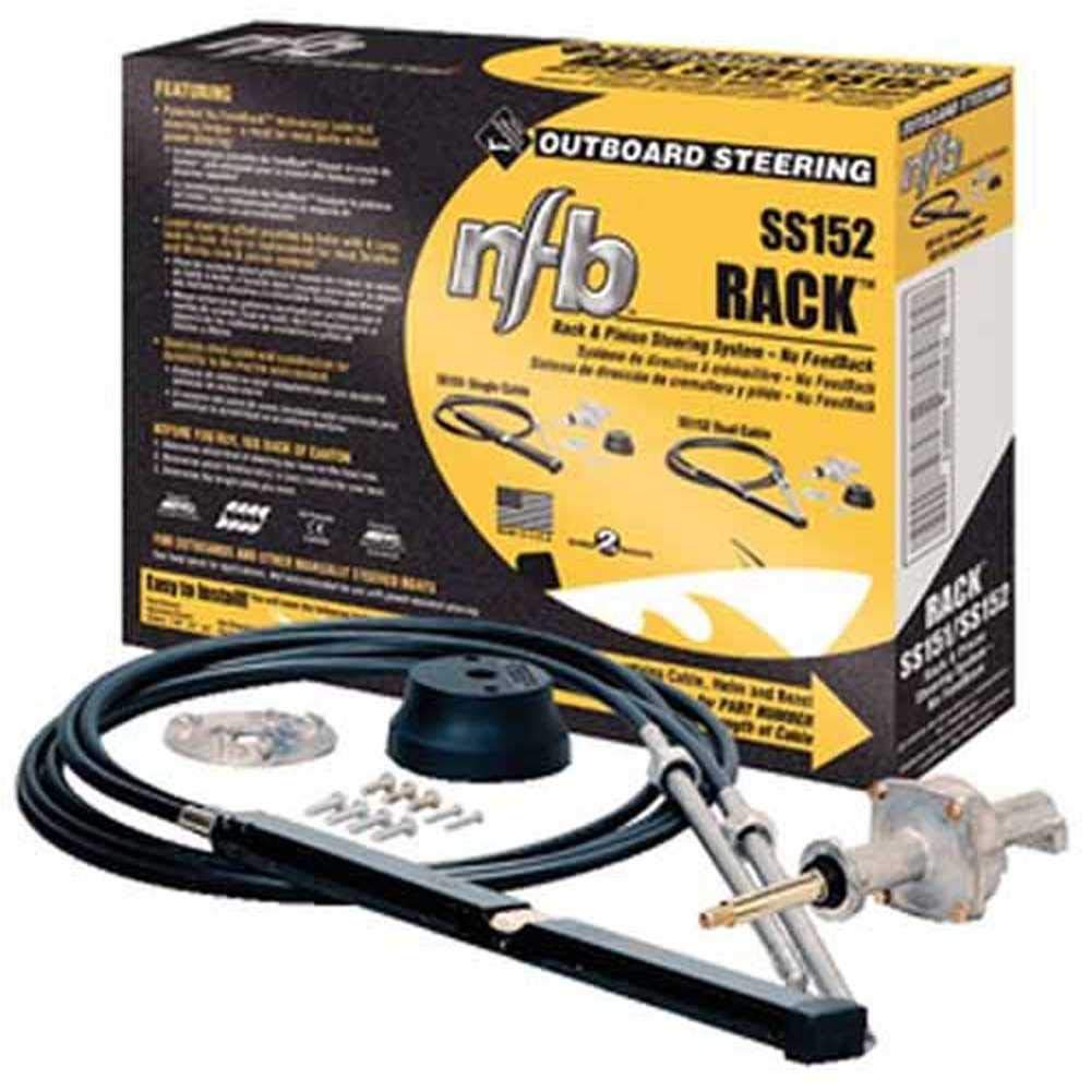 Dometic Pro Rack SeaStar NFB (No Feedback) Steering Kit with Dual Cables, SS15215, 15ft.