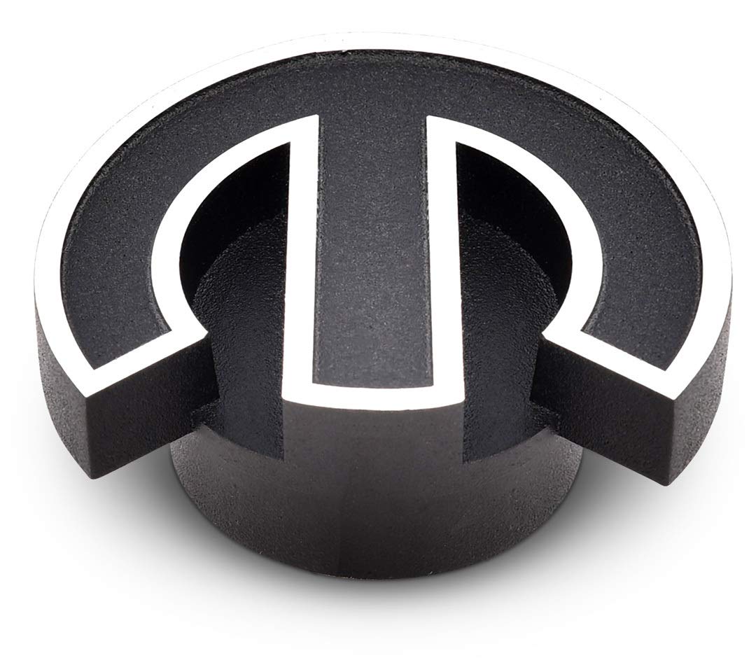 ProForm Large Air Cleaner Nut, 1/4-20 in and 5/16-18 in Thread, Mopar Omega Logo, Aluminum, Black Crinkle, Each