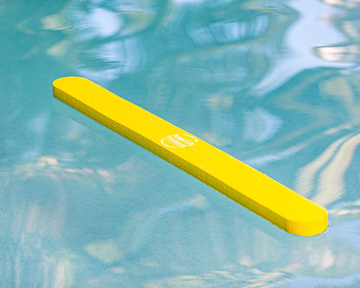 Aqua Lily Pad Pool Noodle Vinyl Foam Drifter Float (43.7” L x 4.3” W x 1.5” H) Ultra Soft and Buoyant for Swimming, Floating, and Water Exercise, Supports 1 Adult (Yellow)