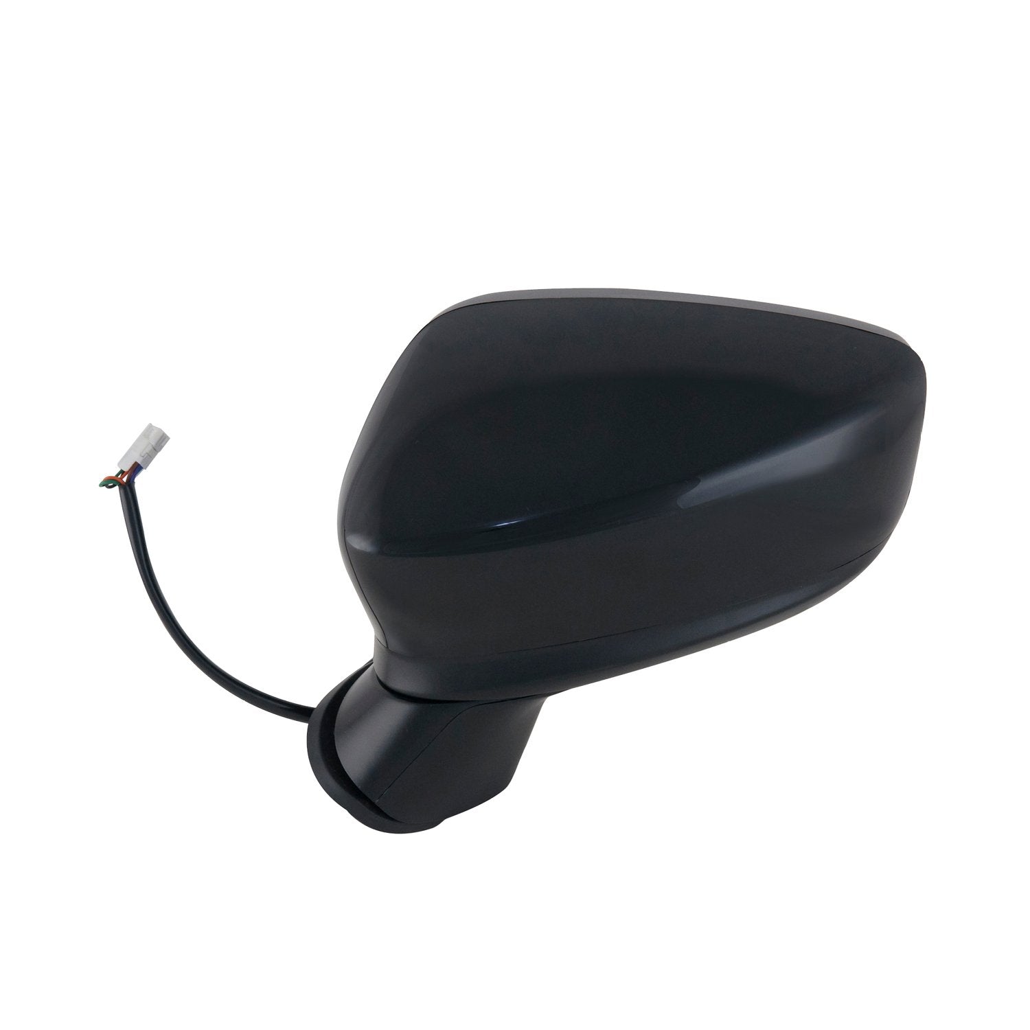Fit System Mirror Driver Side for Mazda 3, Japan Built, Textured Black w/PTM Cover, w/Turn Signal, Foldaway, w/o Blind Spot Detection, Heated Power