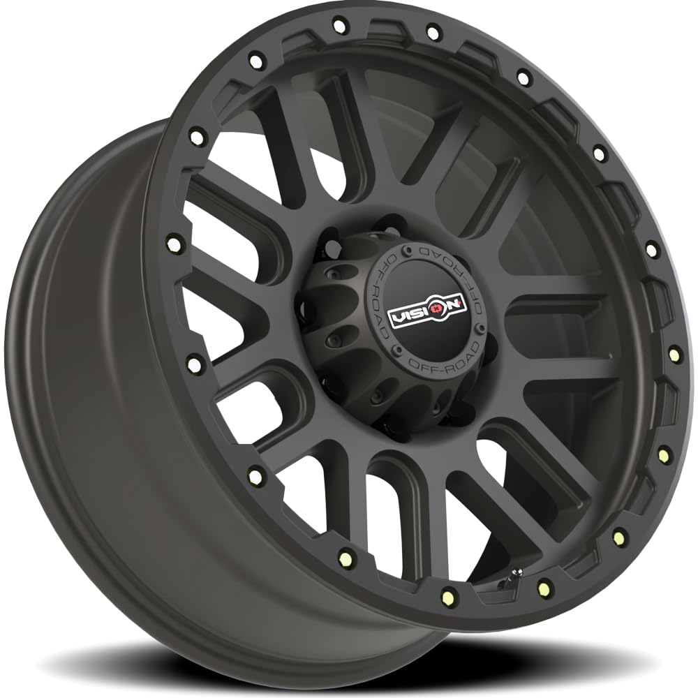 Nemesis Vision 17x9 Black Wheel / Rim 8x6.5 with a -12mm Offset and a 125.2 Hub Bore. Partnumber 111-7981MB-12