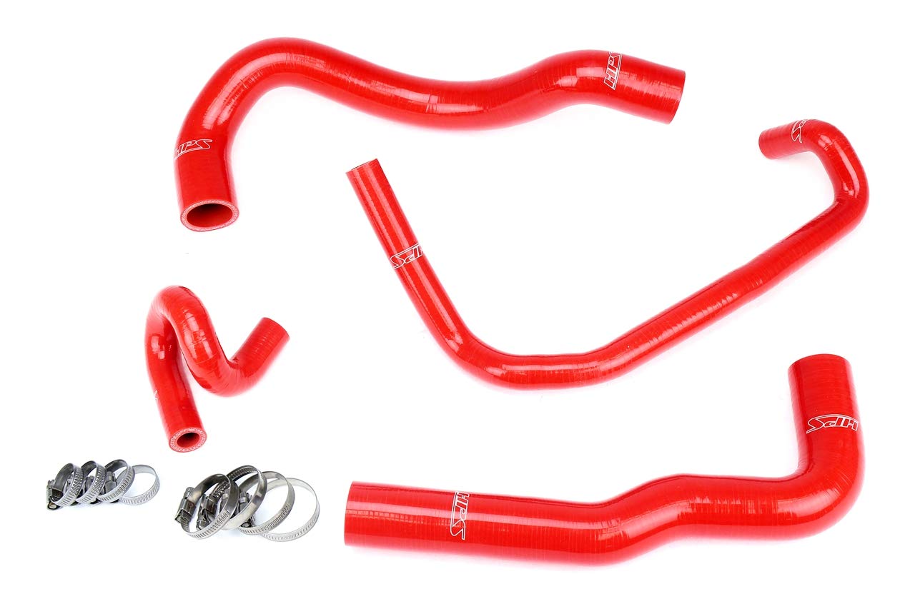3-ply Reinforced HPS Red Silicone Radiator + Heater Coolant Hose Kit 57-1960-RED