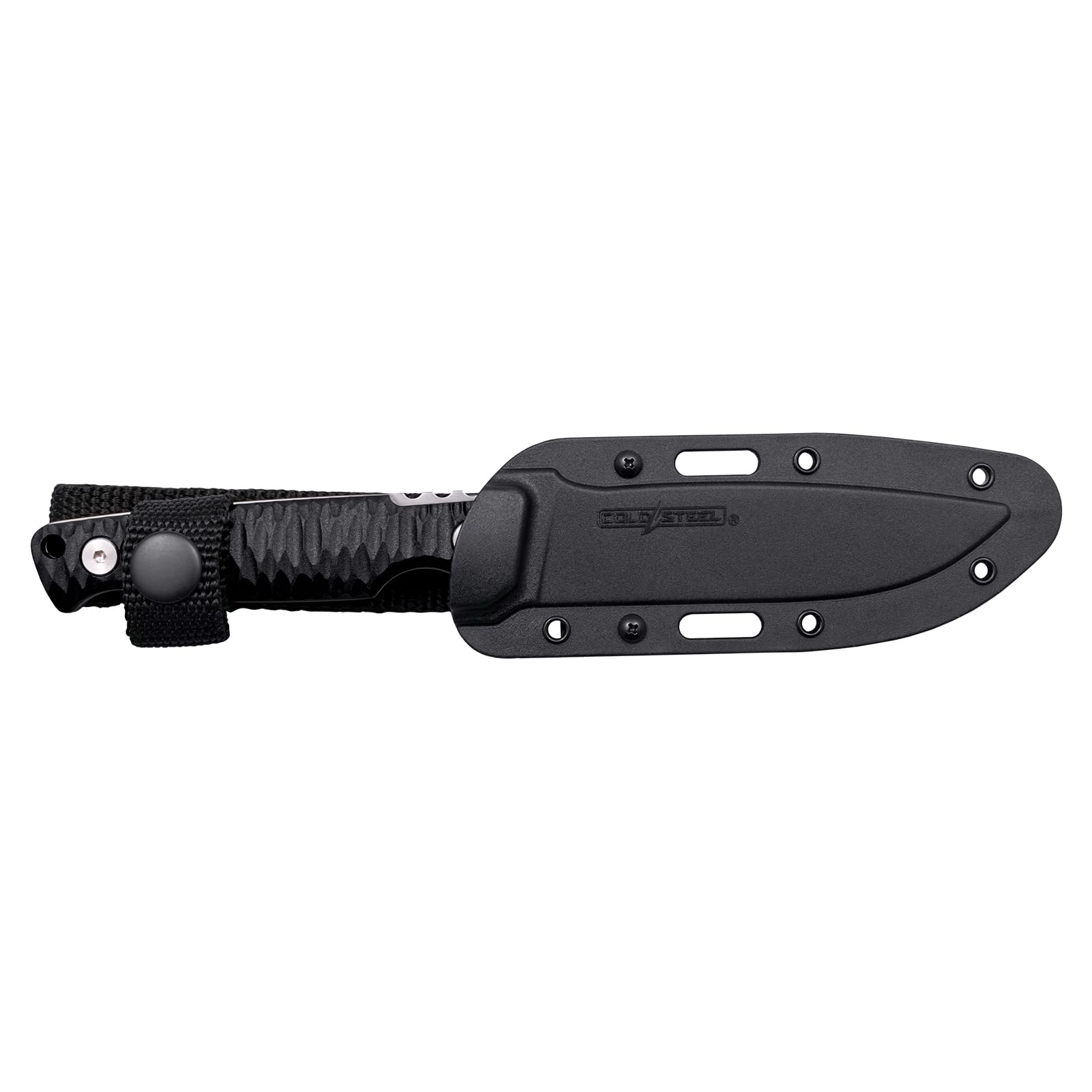4" COLD STEEL Razor Tek Clip Point Fixed Blade EDC Outdoor Camping Hunting Utility Knife, 4" Ergonomic Textured Handle, Weather-Resistant Secure-Ex Sheath