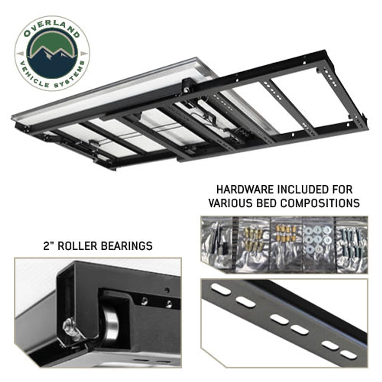 Overland Vehicle Systems Bed Extension for Trucks Pick Up - 75% Extension and Supports up to 1250 lbs - Steel Frame Construction - Universally Sized (Full-Size Truck - Short Bed - 6.5 ft)