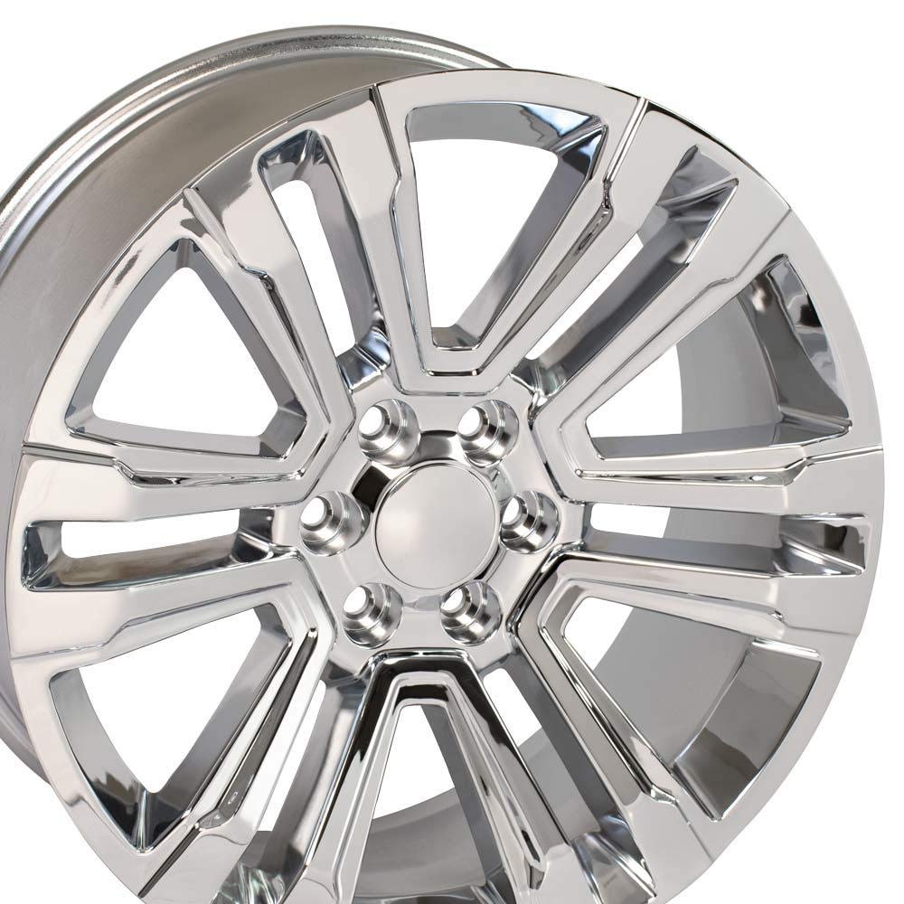 22 Inch OE Wheels CV44 Rim Fits Yukon Denali Style 6x139.7 22x9 Chrome - Hollander 5822 (1)