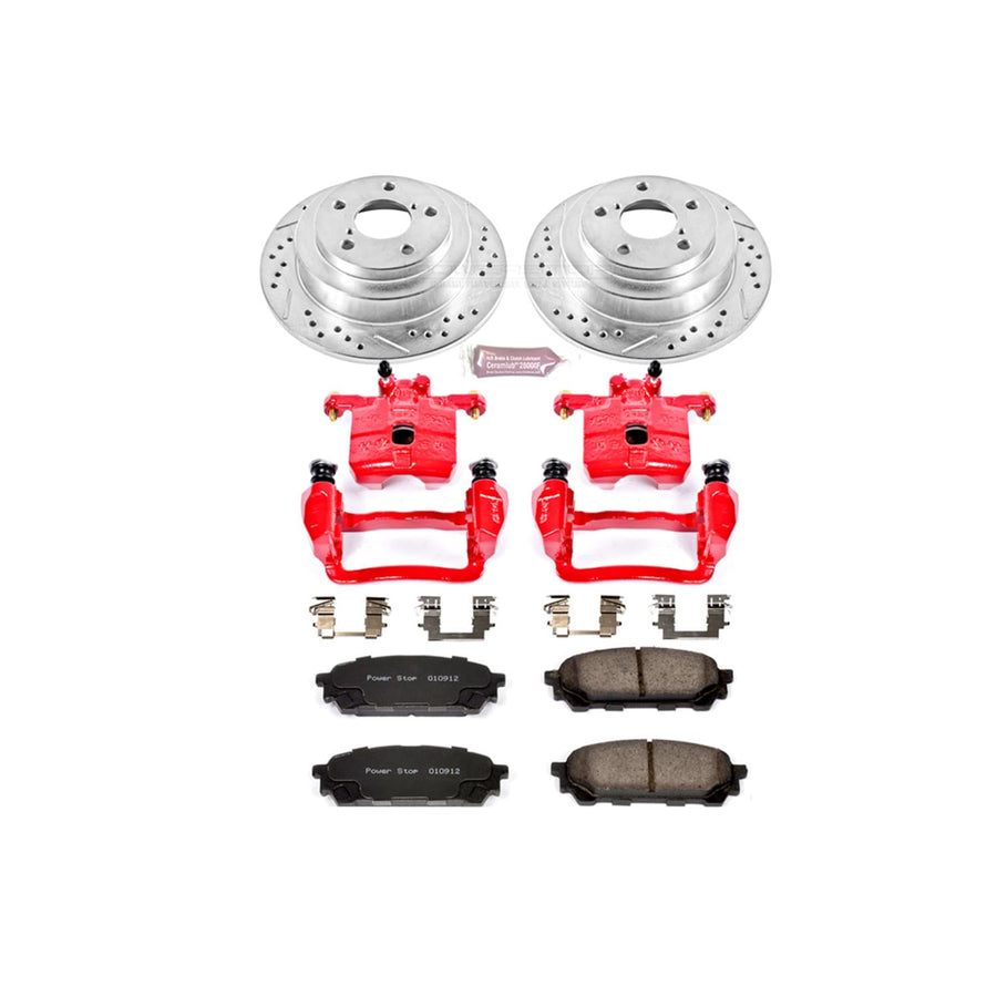 1-Click Performance Brake Kit Power Stop (KC447) with Calipers For Saab 9-2X 2005-2006, Subaru Forester 2004-2008, Subaru Impreza 2003-2007 [Model Specific]