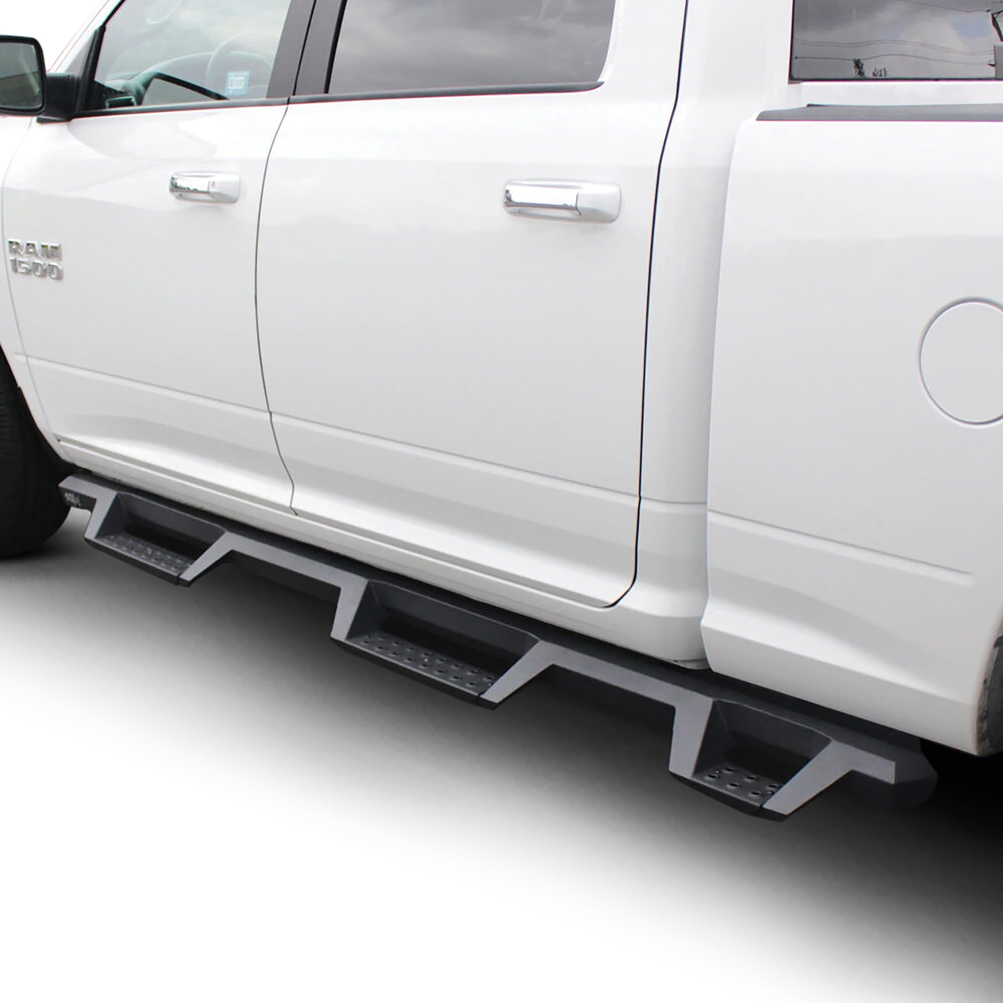 Westin HDX 56-534325 Drop Wheel to Wheel Nerf Bars fits 2009-2018 Ram 1500 2019-2024 Ram 1500 Classic 2010-2018 Ram 2500 3500 Crew Cab 6'5" Bed Textured Black Pair