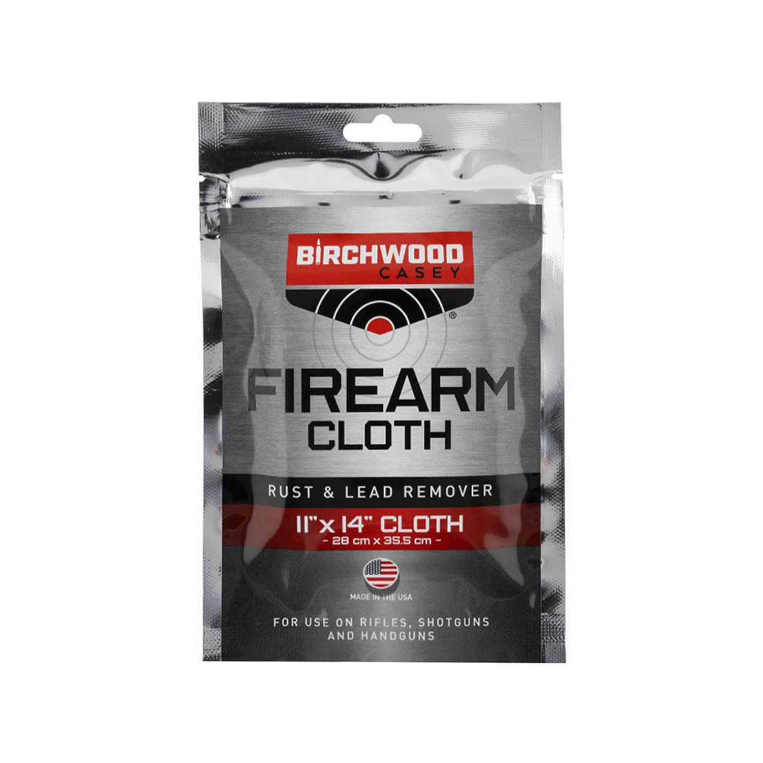 Rust & Lead Remover Birchwood Casey for Gun | Durable Effective Treated Tan 11"x14" Gun Cleaning Cloth for Removing Lead, Plastic Build-Up, and Rust