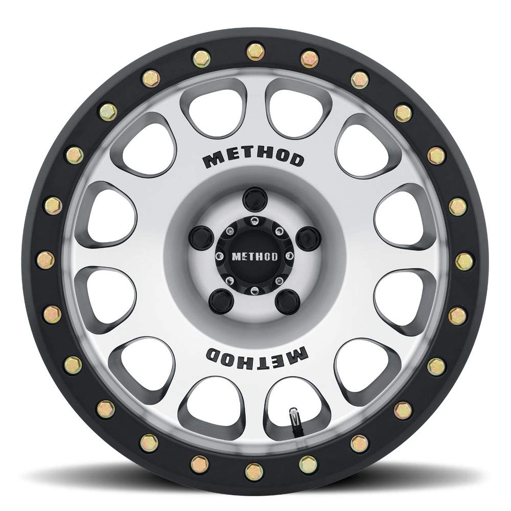 Method Race Wheels 105 Machined Beadlock With Matte Black Ring 17x9" 5x5", 38mm offset 3.5" Backspace, MR10579050338B