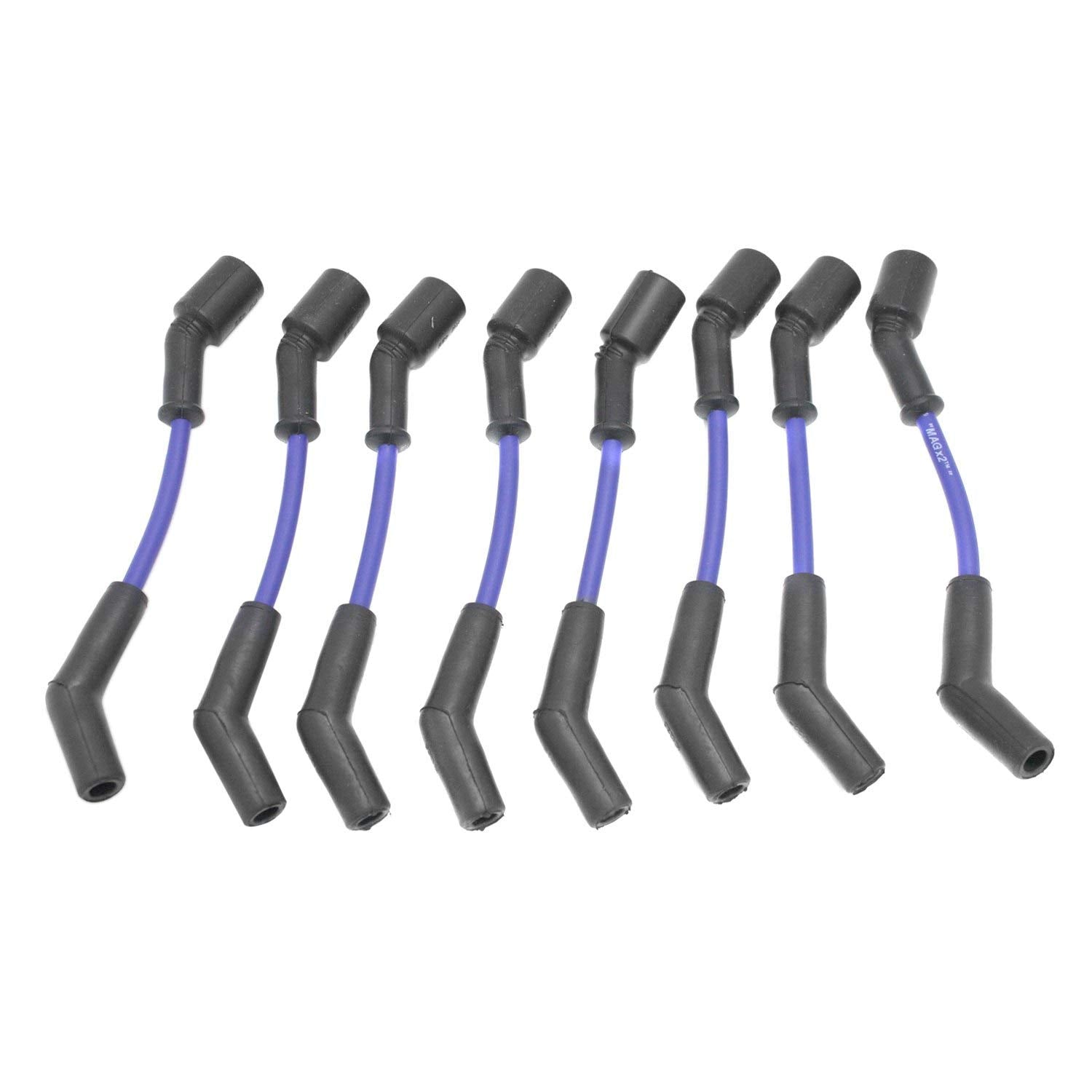 Blue Pertronix 808334 8mm Wire (GM LS 45 Degree Boots)