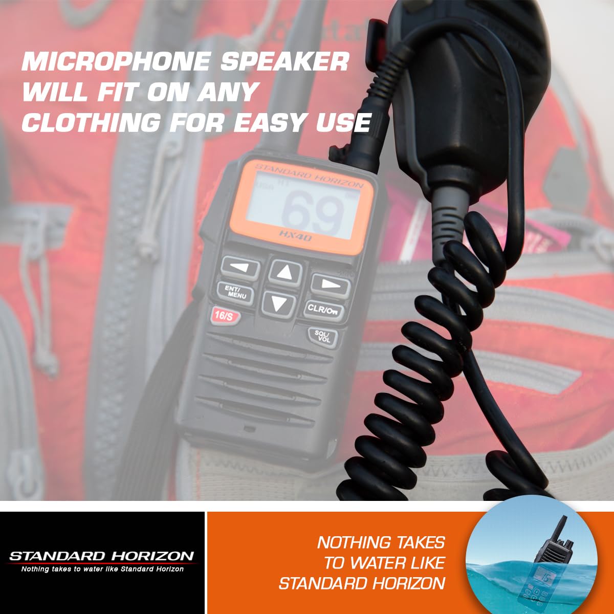 Compact Speaker Microphone Standard Horizon, Black (SSM-17H)