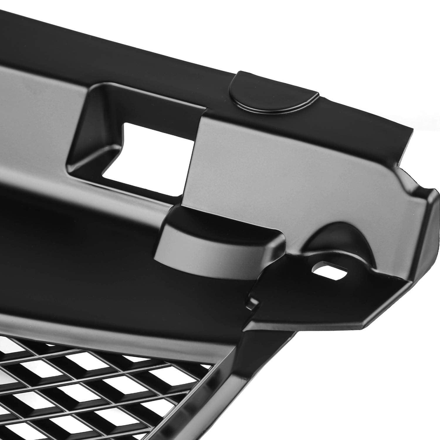 Matte Black Mesh Front Bumper Hood Grille Spec-D Tuning Compatible with 2004-2005 Honda Civic 2/4 Dr Coupe Sedan