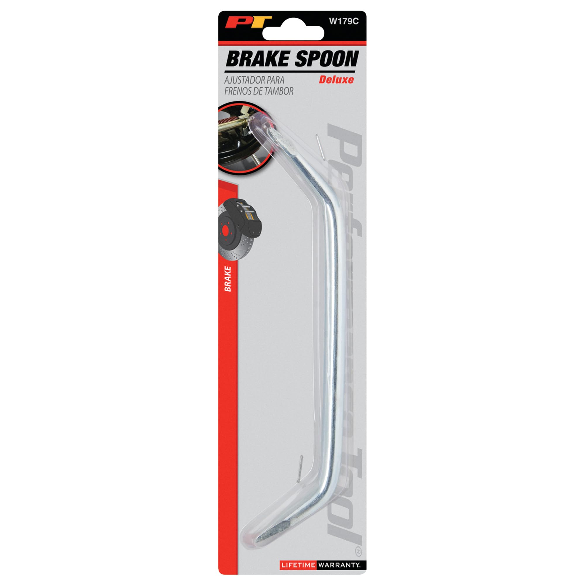 Deluxe Brake Spoon Tool Performance Tool W179C for Engine Repair in Garages and Workshops, Chrome, 9-Inches