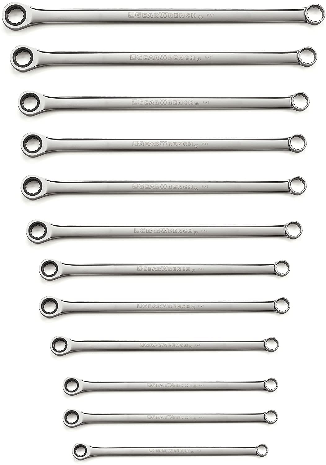 12 Pc. Gearbox XL Ratcheting Wrench Set, Metric - GEAWRENCH 85988
