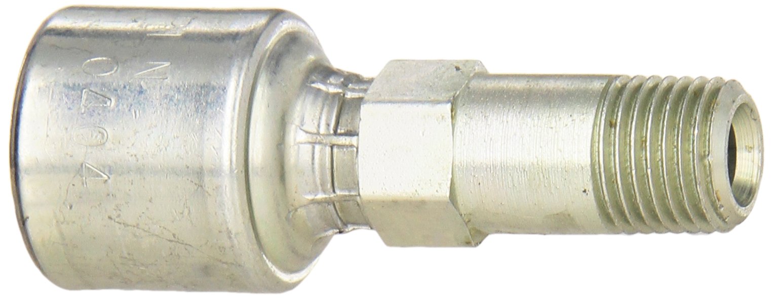MegaCrimp Gates 4G-4MPLN Couplings, Male Pipe Long Nose, Zinc Plated Carbon Steel, 2.56", 1/4" ID