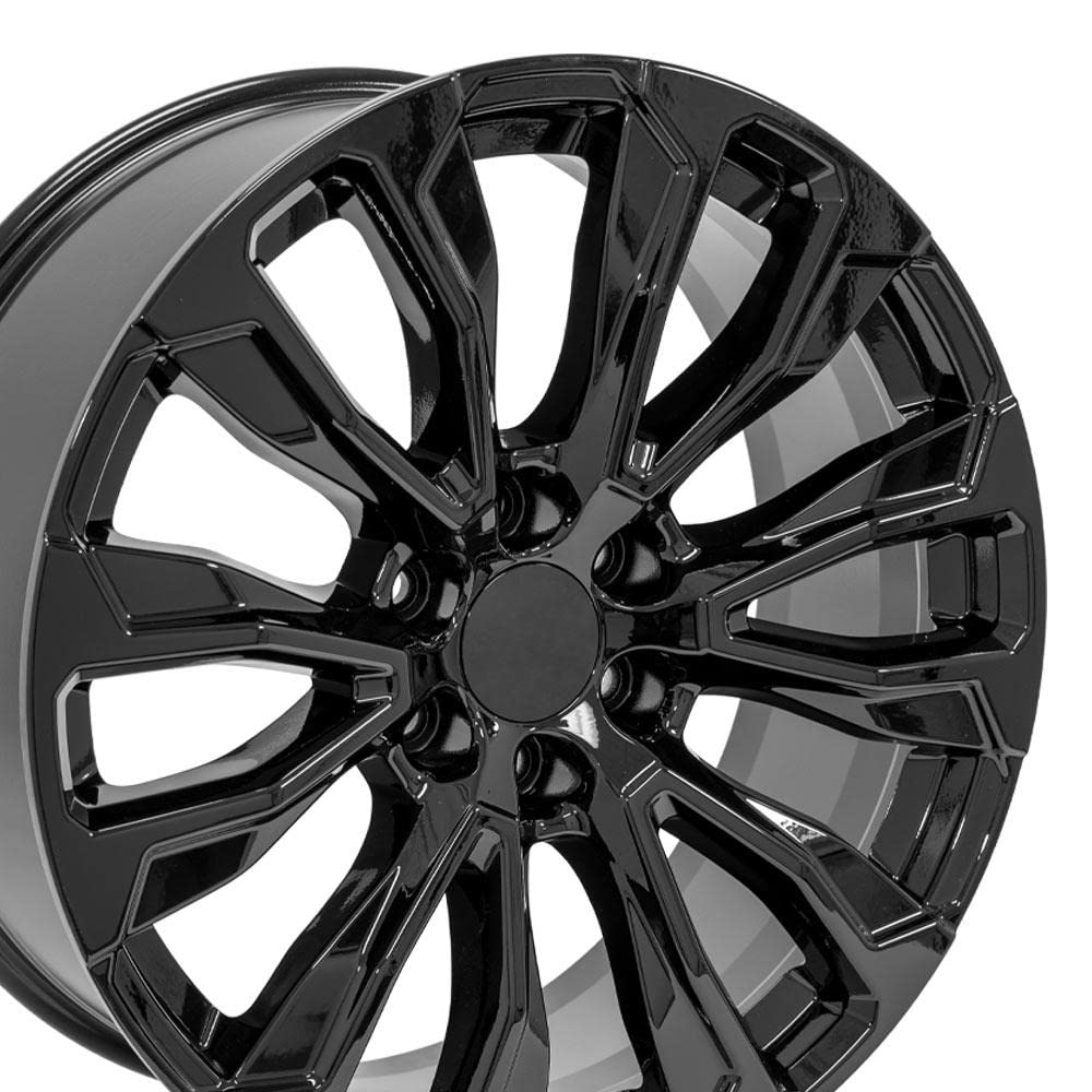 22 Inch OE Wheels CV30 Rim Fits Yukon Denali Style 6x139.7 22x9 Gloss Black - Hollander 14025 (1)
