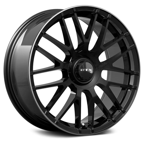 MB-01 RTX Custom Wheel - 19x8.5, 38 Offset, 5x112 Bolt Pattern, 66.6mm Hub - Gloss Black with Machined Lip Rim