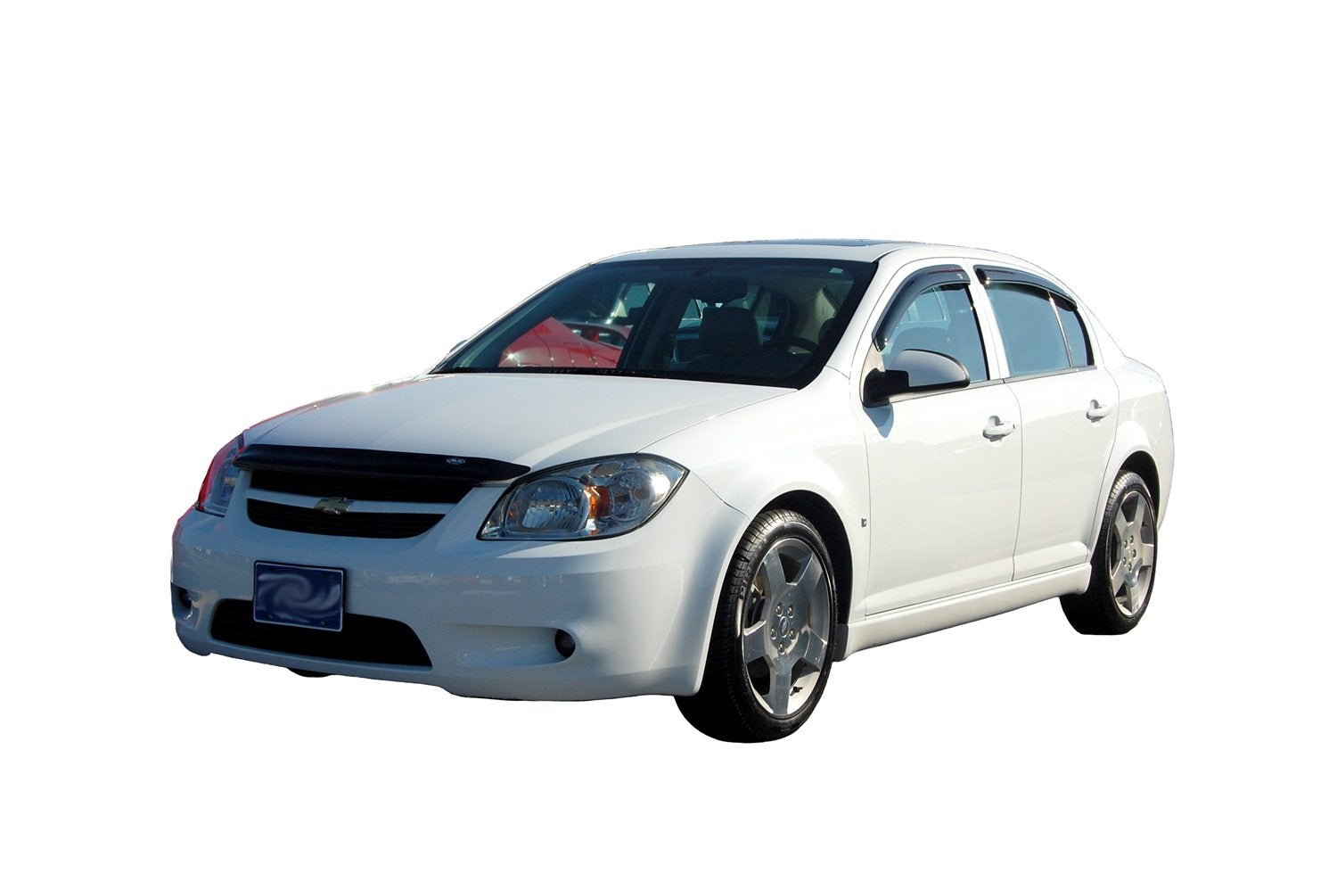 Carflector Hood Shield / Protector Auto Ventshade [AVS] | Fits 2005 - 2010 Chevrolet Cobalt | Medium Profile Bug Deflector - 1 pc., Dark Smoke | 20149