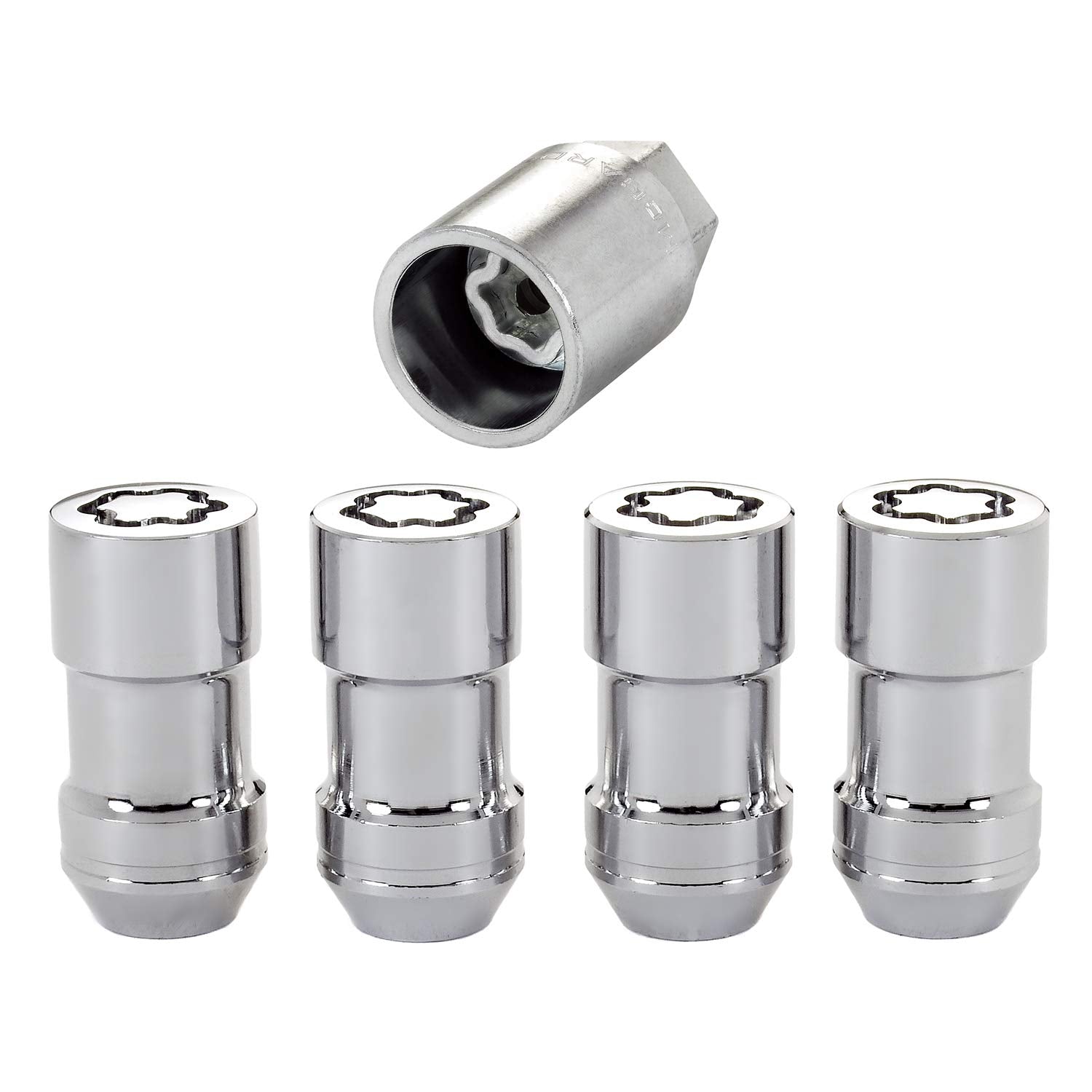Chrome Cone Seat McGard 24160 Wheel Locks (M12 x 1.75 Thread Size), 4 Locks / 1 Key