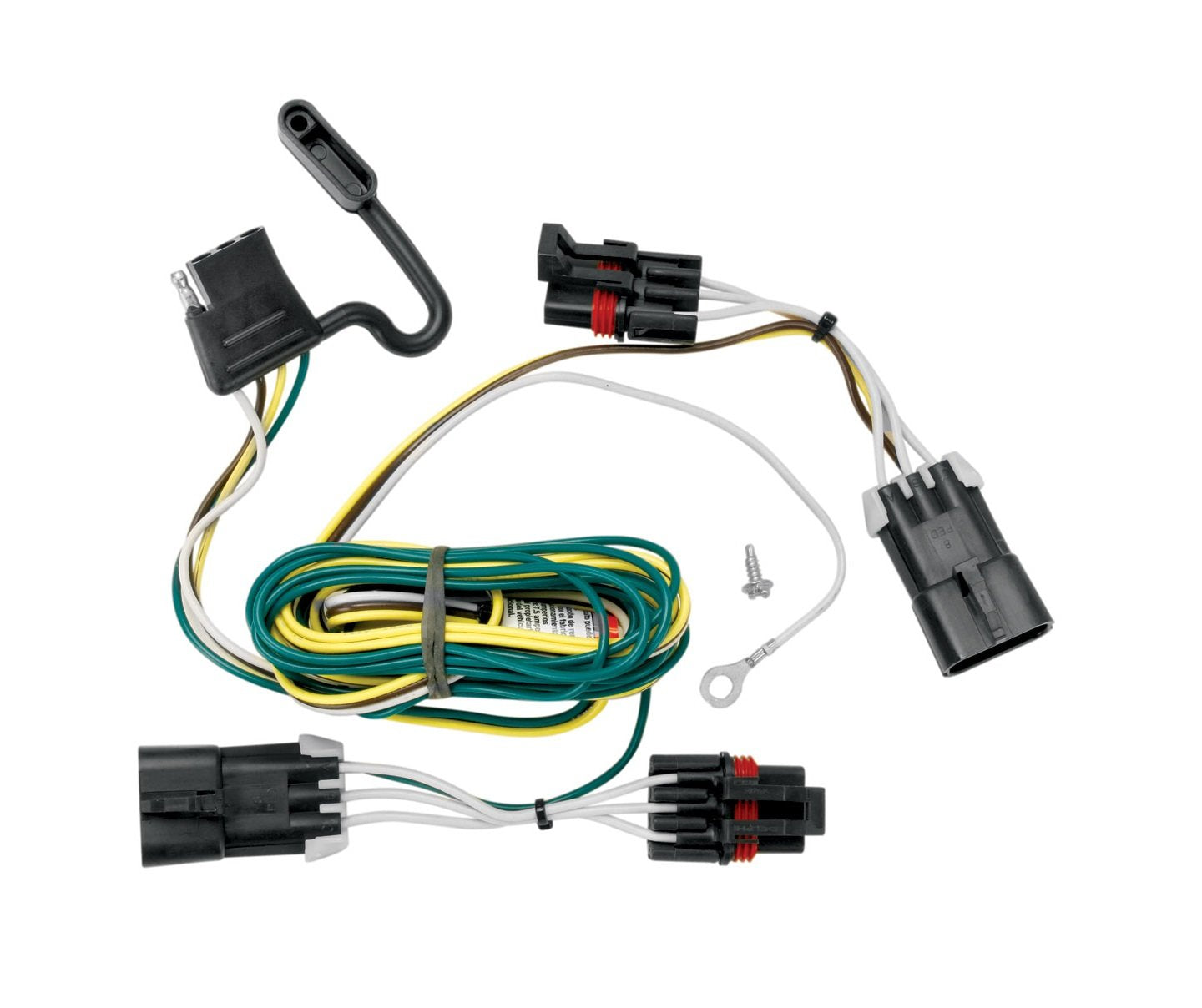 T-One Tekonsha 118407 Harness,4-Way Flat, Black Connector