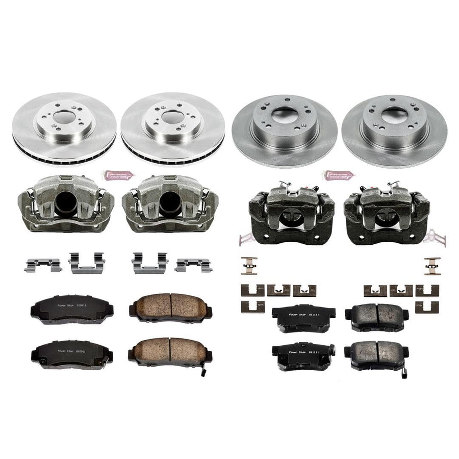 Power Stop KCOE2297 1-Click OE Replacement Brake Kit with Calipers For Acura TSX 2004-2008, Honda Accord 2003-2007 [Model Specific]