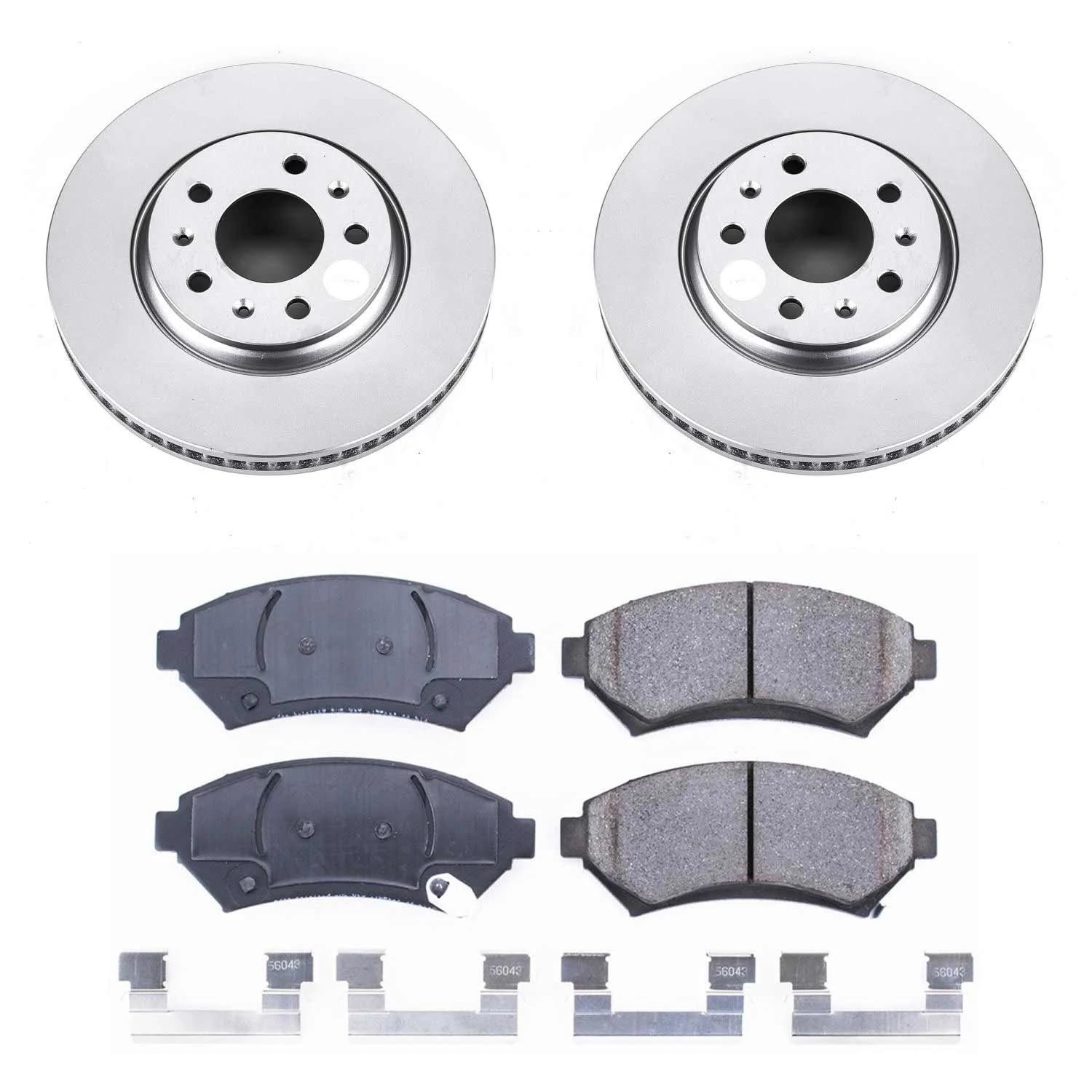 Power Stop CRK2975 Brake Rotor & Coated Ceramic Brake Pads- front For Cadillac Seville 2003-2004 [Model Specific]